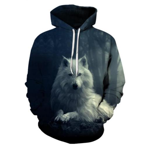 White Wolf 3D Sweatshirt, Hoodie, Pullover