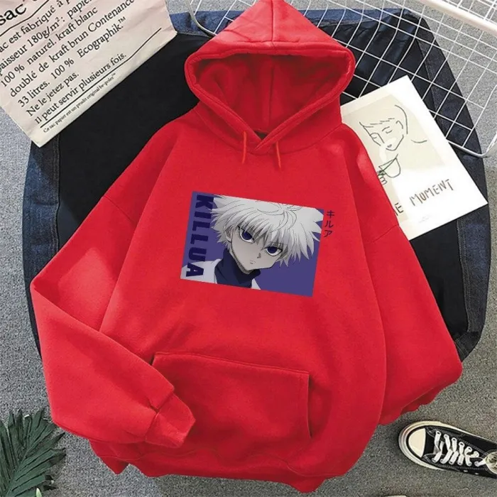 Killua Zoldyck Hunter X Hunter Harajuku Oversize Sweatshirt Tops Anime Hoodie