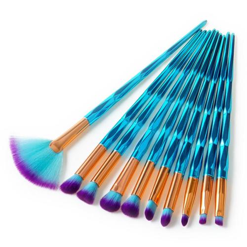 Blue Diamond Makeup Brush Set