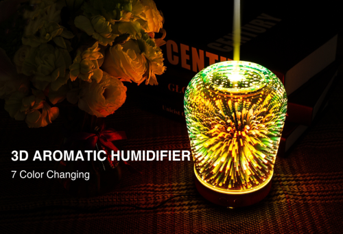 Night Light Mist Ultrasonic Sprayer Aromatherapy Air Humidifier