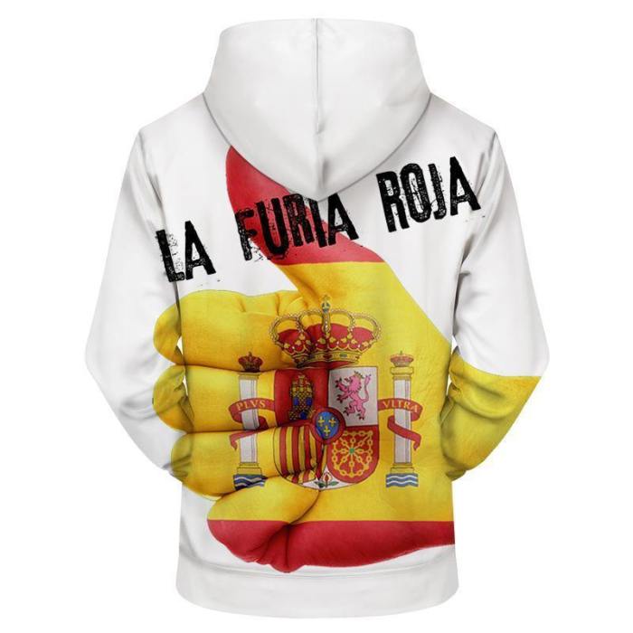 Spain La Furia Roja 3D - Sweatshirt, Hoodie, Pullover