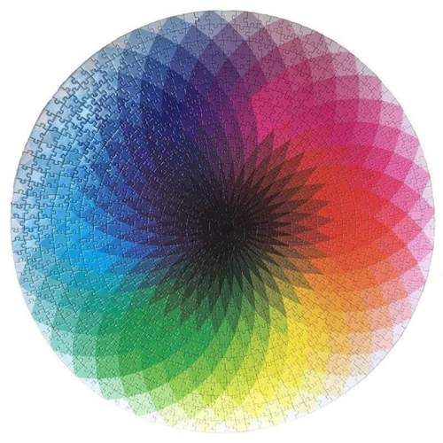 Large -Piece Rainbow Round Puzzle For Kids & Adults