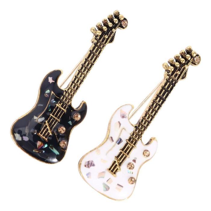 Guitar Musical Instrument Enamel Brooch Pin