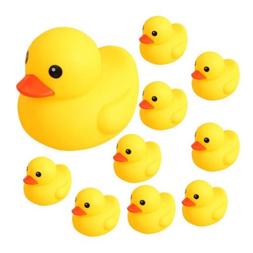 Bath Toy Swimming Water Duck Cute Soft Rubber Float Ducks Squeeze Sound Play Game Fun Bath Toys Gifts For Children Kids Baby