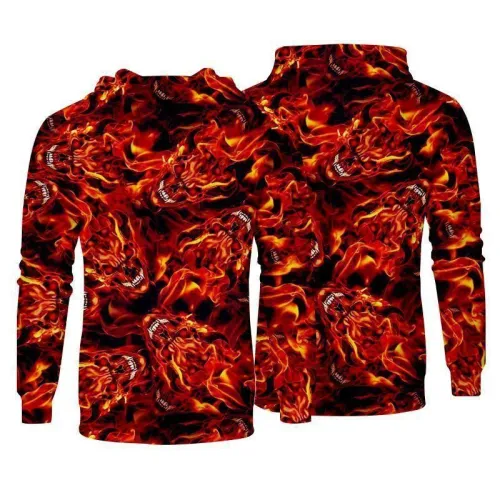 Men'S 3D Print Hoodies  Fashion Casual Streetwear