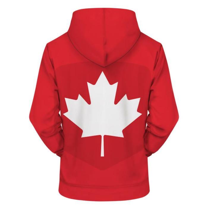 White Canadian Leaf 3D - Sweatshirt, Hoodie, Pullover