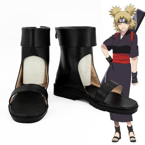 Temari From Naruto Halloween Black Cosplay Shoes