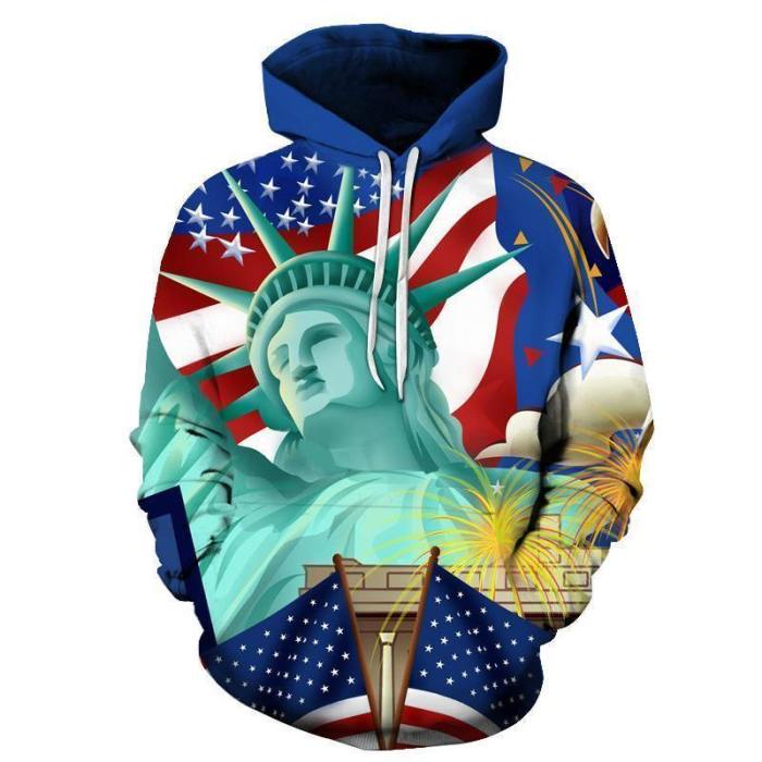 Statue Of Liberty 3D Sweatshirt Hoodie Pullover