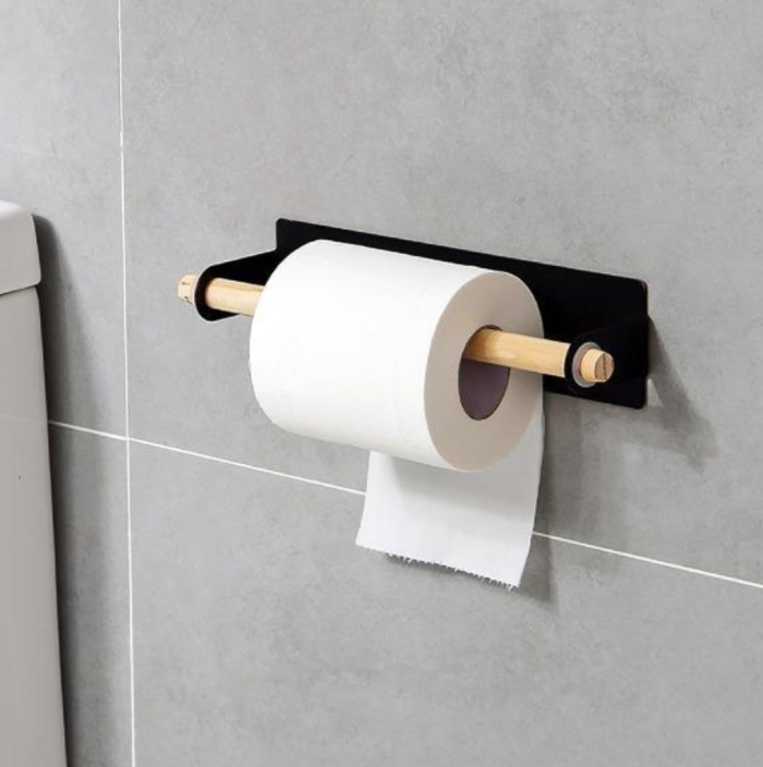 Bathroom Self-Adhesive Wall-Mounted Roll Paper Towel Holder Rack