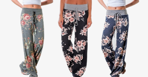 Women'S Loose-Fit Floral Pants