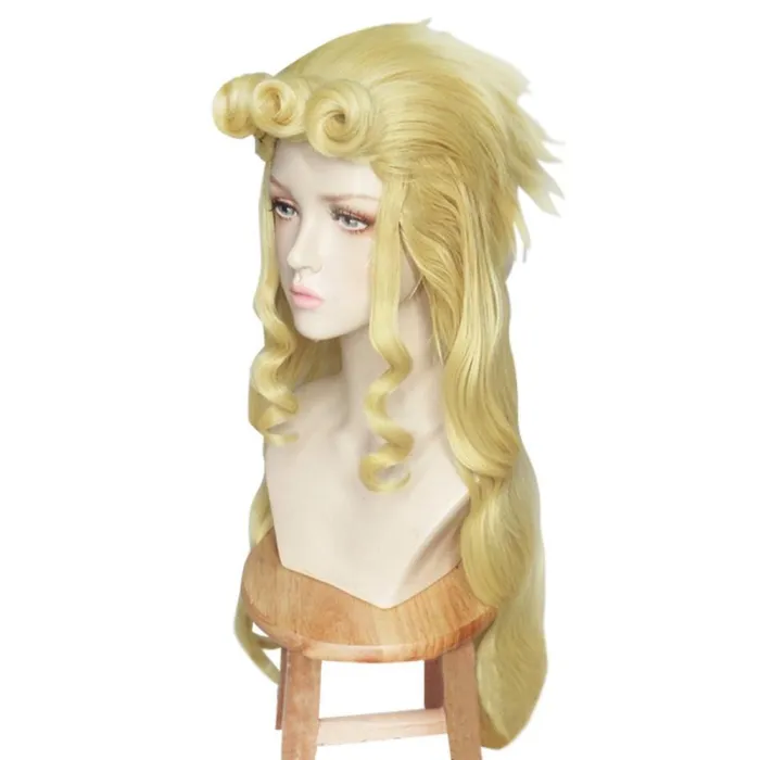 Jojo'S Bizarre Adventure Giorno Giovanna Female Golden Cosplay Wig