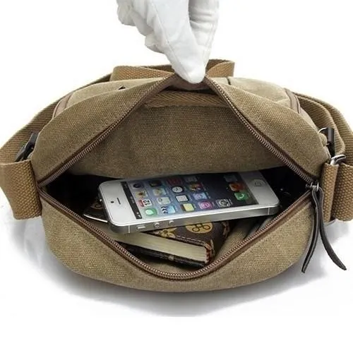 Multifunctional Canvas Bag With Bottle Holder - 5 Colors