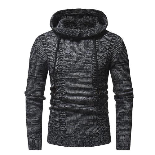Men'S Slim Thick Hooded Sweater