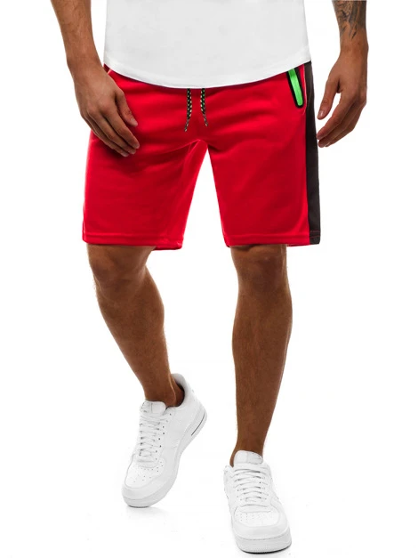 Men'S Fashion  Running Fitness Zipper Shorts