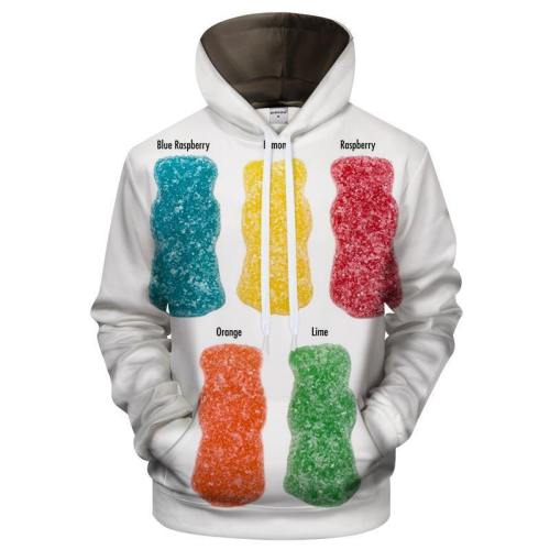 Gummy Bear Flavors 3D Sweatshirt Hoodie Pullover