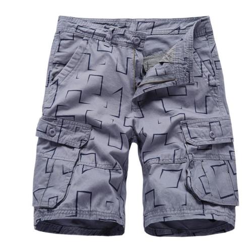 Summer  Washed Multi-Pocket Cropped Short Pants