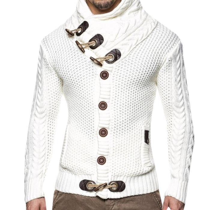 Winter Autumn Middle-Long Mens  Sweater Cardigan Trench Male
