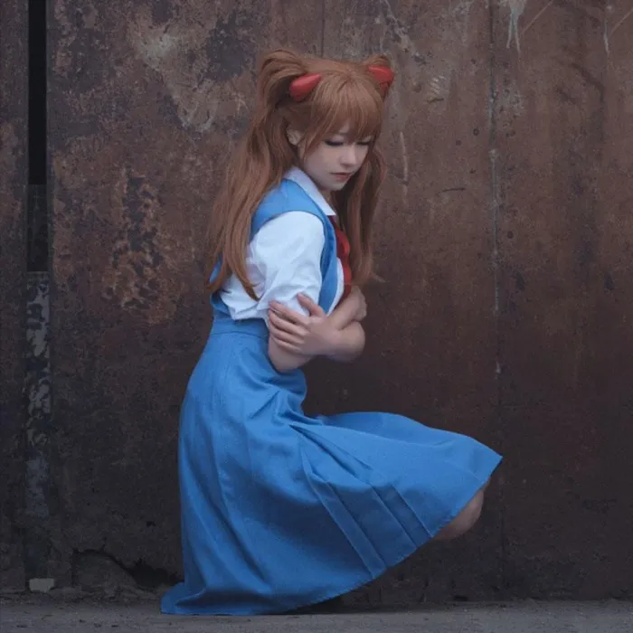 Eva Neon Genesis Evangelion Asuka Langley Sohryu School Uniforms Cosplay Costume