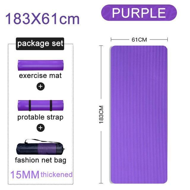 200Cm*90Cm Yoga Mats 15Mm Extra Thickness Non-Slip Esterilla Pilates