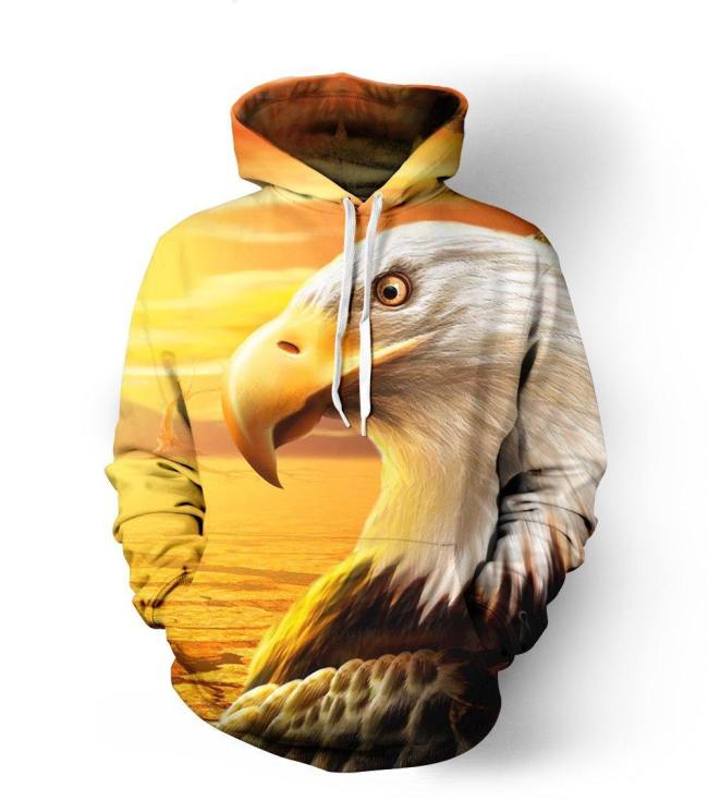 Exclusive - Usa Eagle Sunset 3D Hoodie