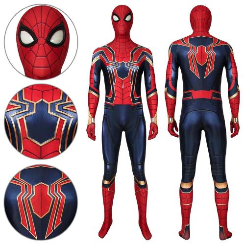 Spider-Man Peter Parker Iron Spider Suit Spider-Man: Far From Home Jumpsuit Cosplay Costume -