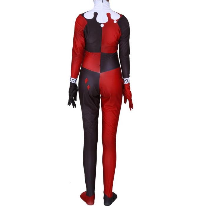 Superhero Harley Quinn Zentai Bodysuit Suit Jumpsuit Cosplay Costume