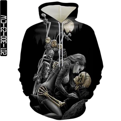 Woman With Skull Man Head Movie Cosplay Unisex 3D Printed Hoodie Sweatshirt Pullover