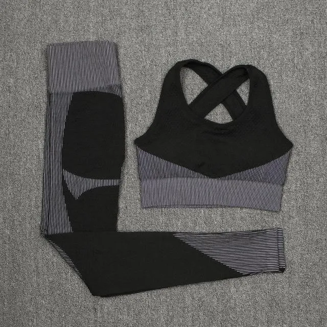 Seamless Women Yoga Sets Female Sport Gym Suits