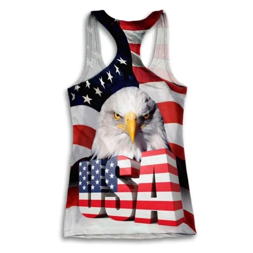 Big Usa Eagle 3D Women'S Tank Top