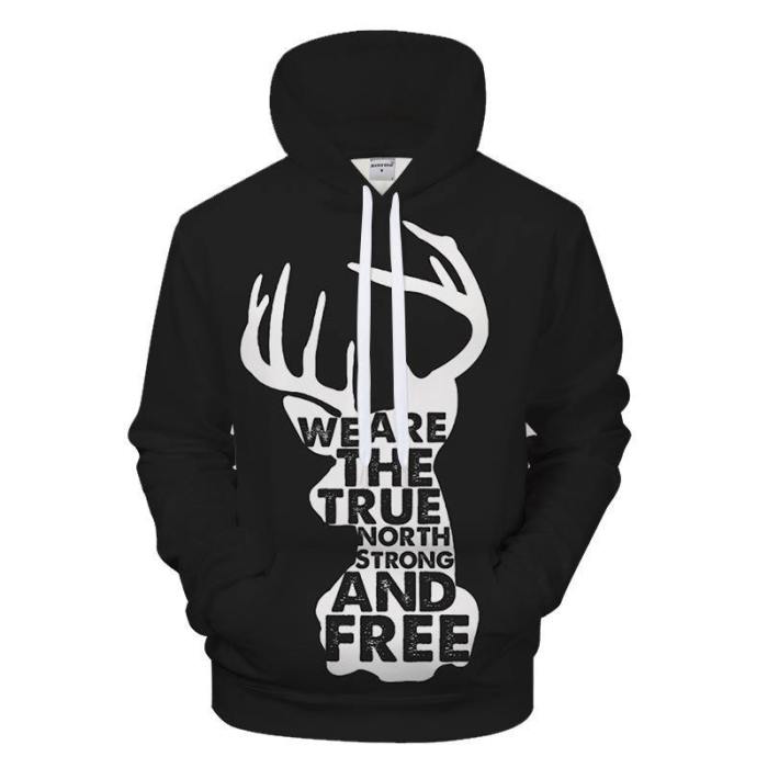 Strong Moose 3D - Sweatshirt, Hoodie, Pullover