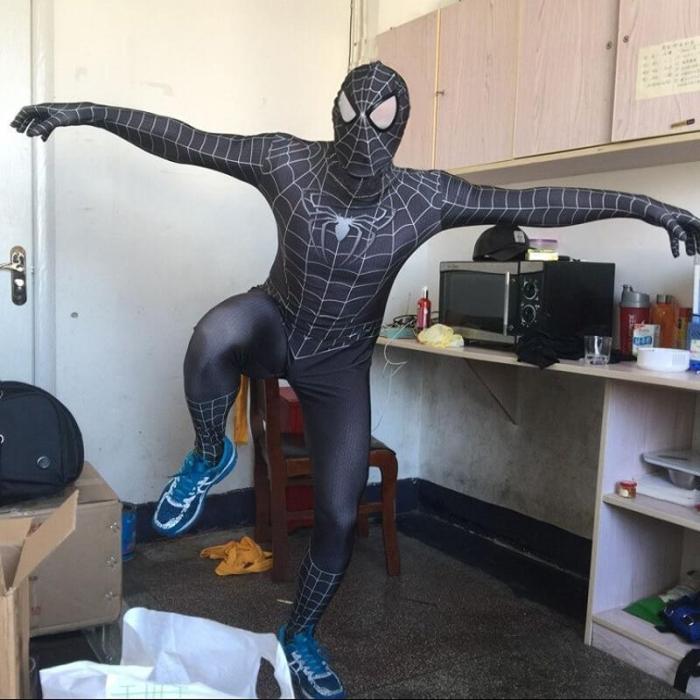 Black Venom Spiderman Jumpsuit Superhero  Zentai Suit Cosplay Costumes