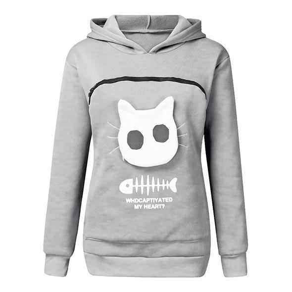 Sweatshirt Cat Pouch Hoodie