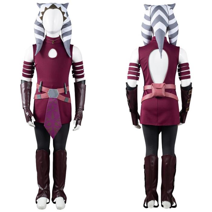 Star Wars: The Clone Wars  Ahsoka Tano  Kids Children Halloween Carnival Suit Outfits Cosplay Costume