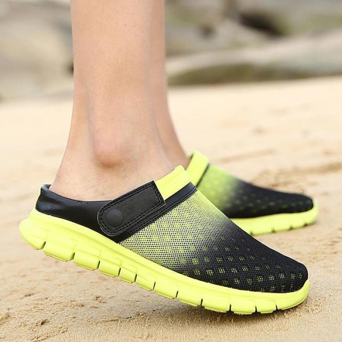 Summer Sandal Mesh Breathable Beach Solid Flat Bath Slippers