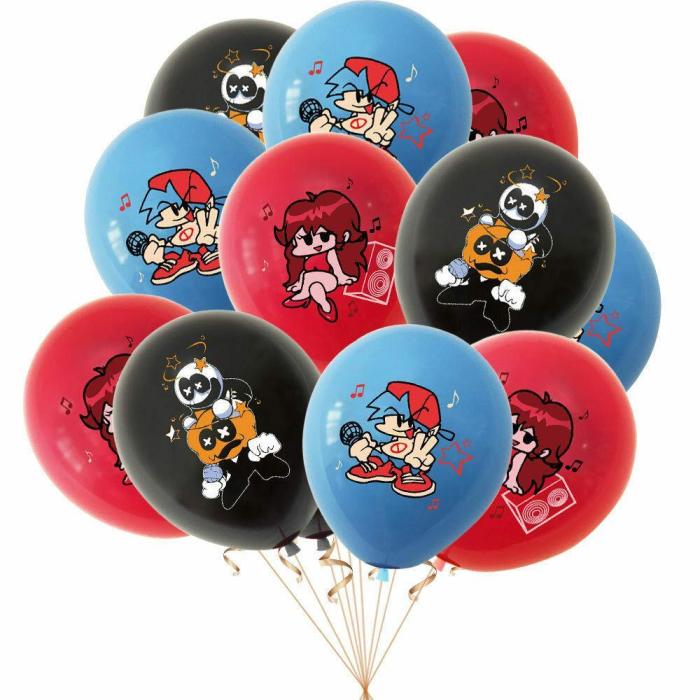 Friday Night Funkin Party Supplies Latex Balloons Banner Birthday Decorations