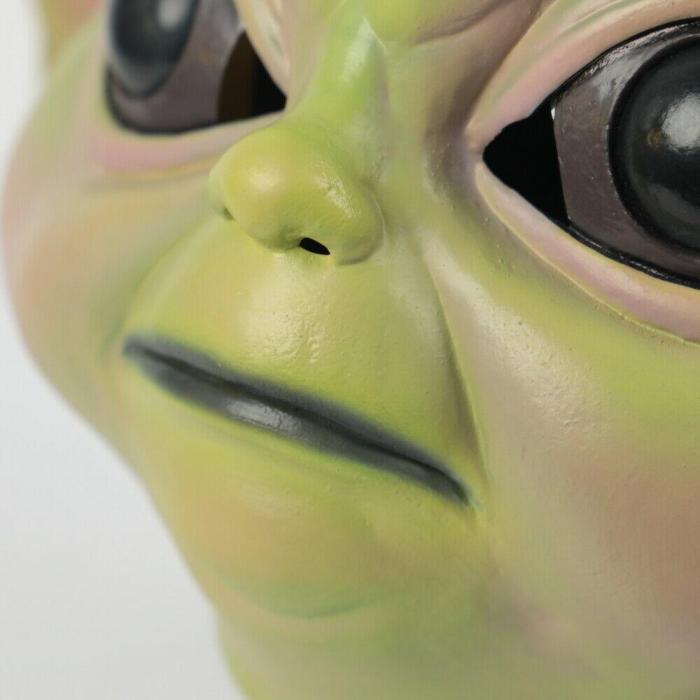 Star Wars Cosplay The Mandalorian Baby Yoda Mask Fancy Dress Helmet Props Latex