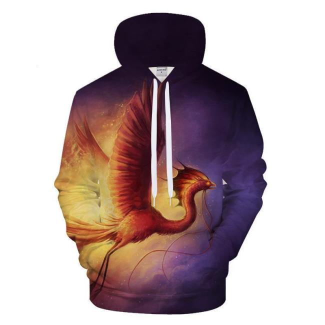 Born From The Ashes Phoenix Dragon 3D Sweatshirt Hoodie Pullover