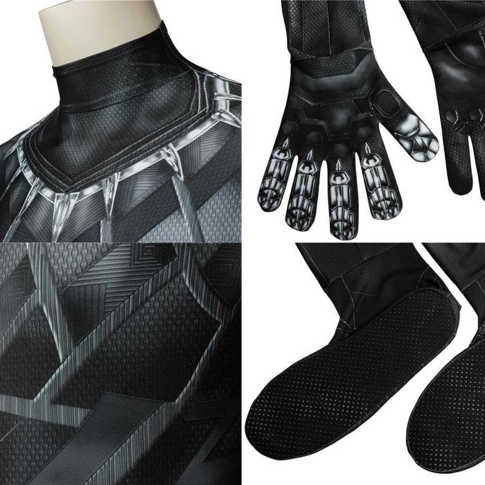 Black Panther T'Challa Captain America: Civil War Jumpsuit Cosplay Costume -