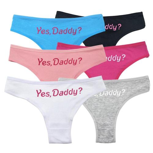 Pack Of 5 Yes Daddy Thongs