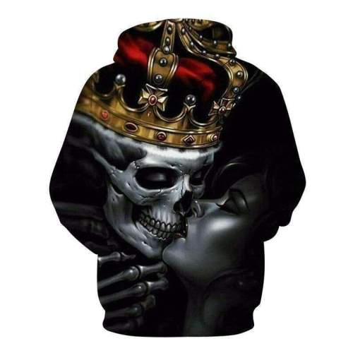 Men'S Skull Fashion 3D Streetwear Hoodies