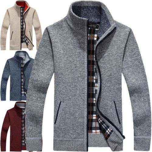 Men'S Fleece Stand Collar Sweater