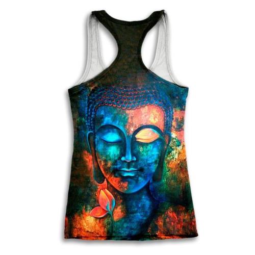 Blue Buddha Paint Women'S Tank Top