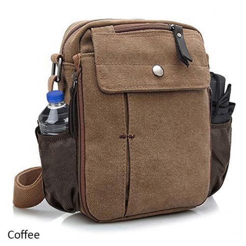 Multifunctional Canvas Bag With Bottle Holder - 5 Colors