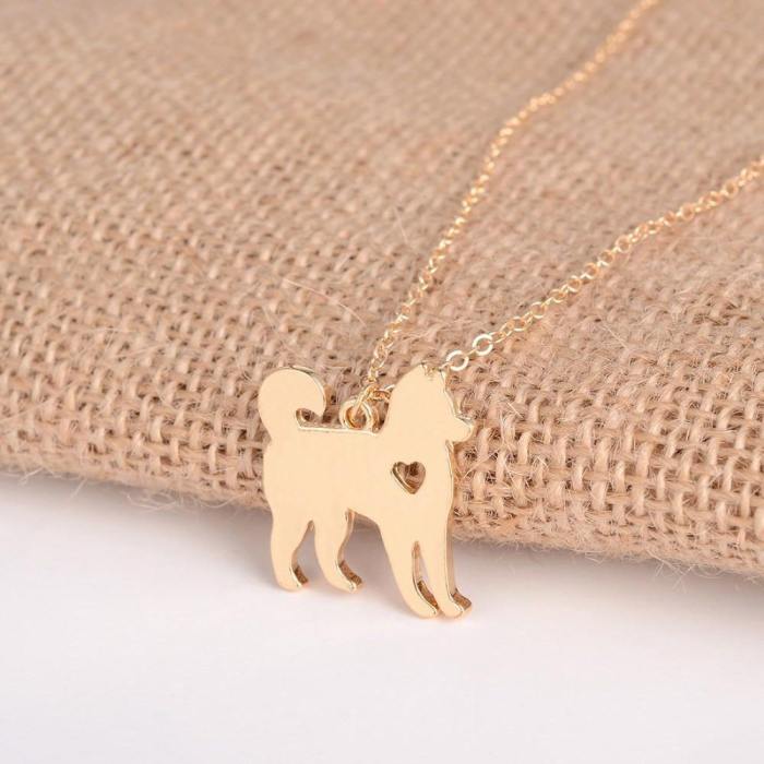 Cute Siberian Husky Dog Necklace