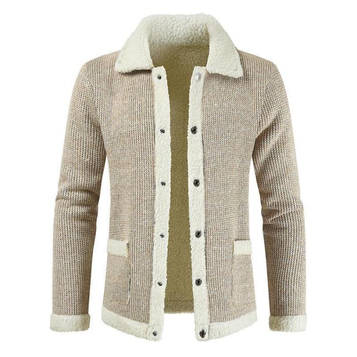 Men'S Fleece Collar Streetwear Fashion Sweater