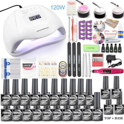 Manicure Gel Set And Uv Nail Lamp