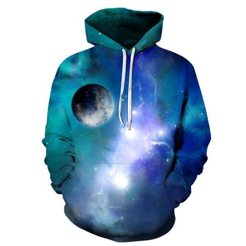 Blue Galaxy 3D Sweatshirt, Hoodie, Pullover