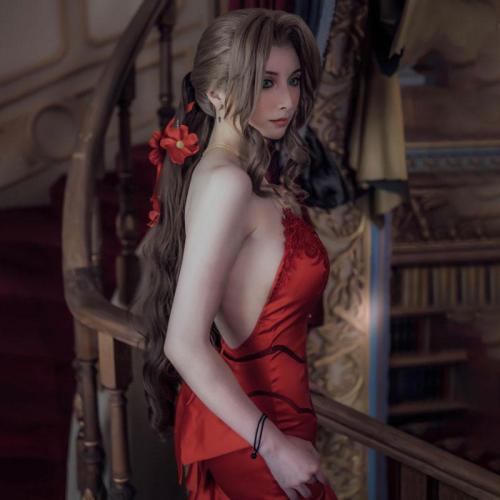 Final Fantasy Vii Remake Ff7 Aerith Gainsborough Red Cosplay Costume