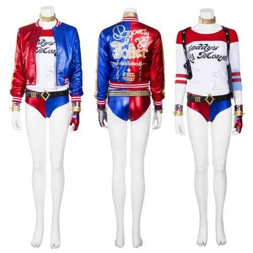 Suicide Squad Harley Quinn Cosplay Costume Outfit Set