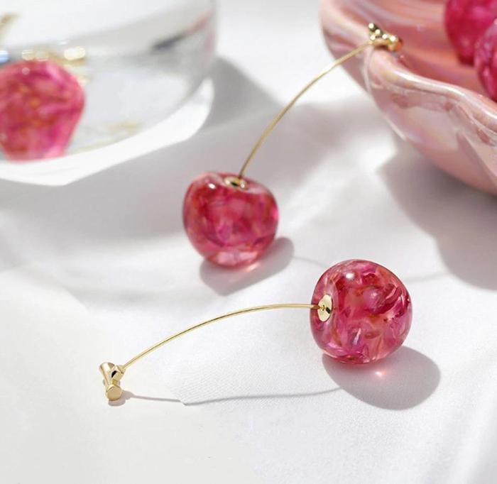 Sweet Cherry Drop Earrings